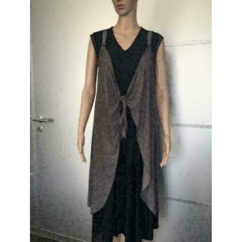 B1626 Expresso: grijs tuniek vest jurk Maat S=36
