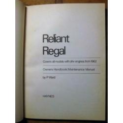 Reliant Regal instructieboek, alle modellen vanaf 1962.