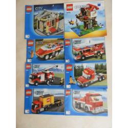 Lego City 6 bakken Lego w.o. treinen,politie, brandweer,etc
