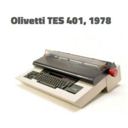 Historische typemachine/tekstverwerker Olivetti TES-401 uit