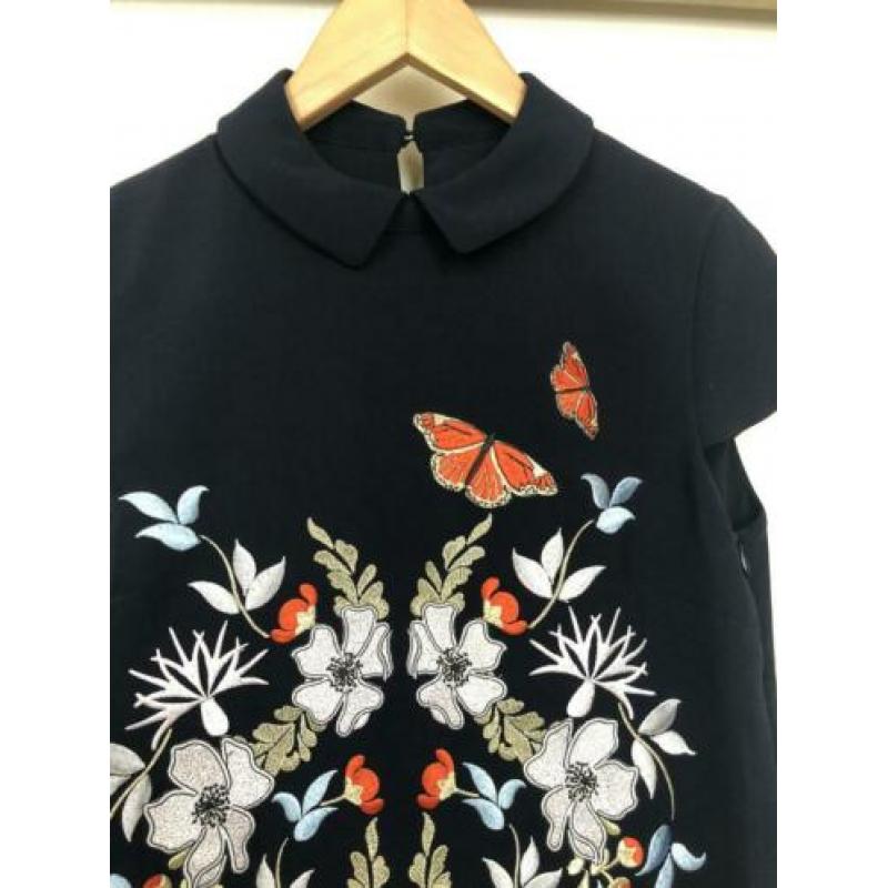 Ted Baker blouse met kraagje aziatische bloemenprint 36