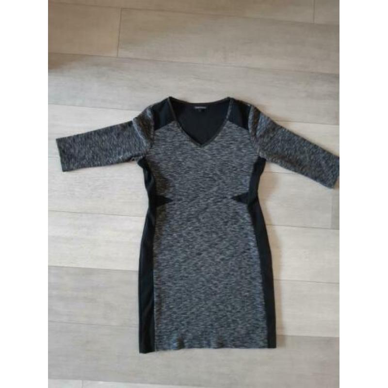 Dames Tramontana jurk zwart grijs - maat L