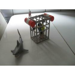 vintage playmobil speelgoed - safari / haaienkooi