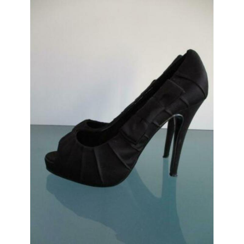 GRATIS VERZENDEN | luxe high heels zwarte peeptoes pumps 40