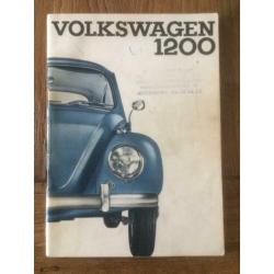 Volkswagen VW Kever instructieboekje