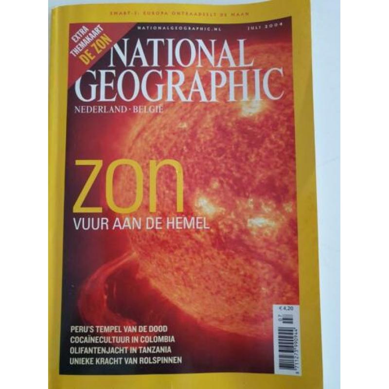 National Geographic juli 2004 Zon, Peru, Cocaïne, Tanzania