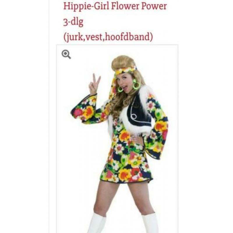 Te koop : Hippie carnavals kostuum 48