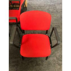 6 bureaustoelen rood / vergader stoel