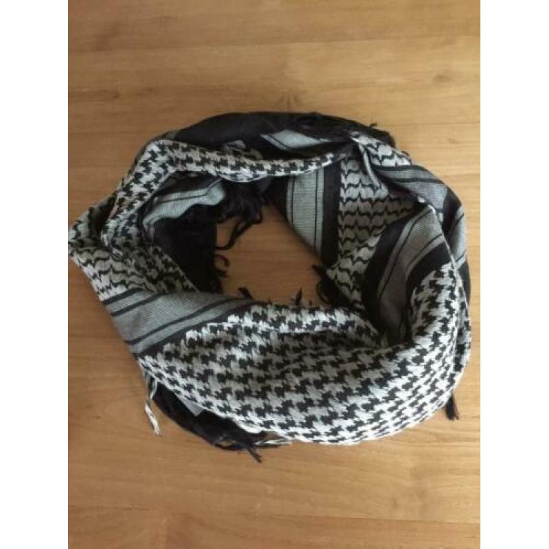 10 Days grote sjaal, zwart met grijs, ZGAN, 100% katoen
