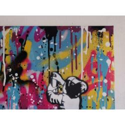 Young Vandal graffiti street art op canvas 30x40 cm