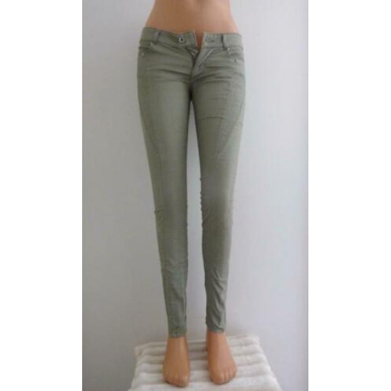 Groenkleurige skinny stretch jeans van Guess