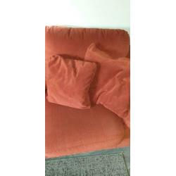 Rode bank met Chaise seat