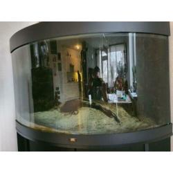 Juwel hoek aquarium 180 litr met zwart onderkast en toebehor