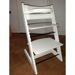 Trip trap stoel wit met zitverkleiner gebruikt