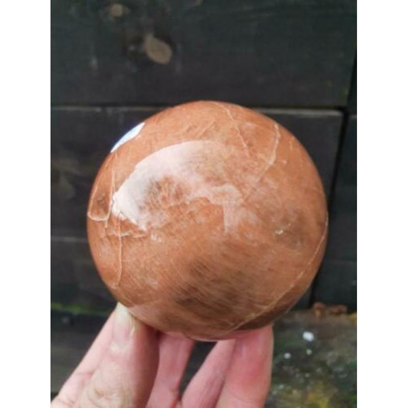 Grote Bol van Perzik maansteen 8,5 cm