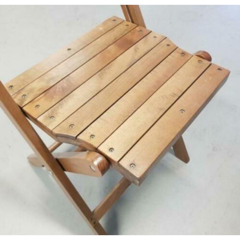 NIEUWE Vintage houten klapstoelen bistro terrasstoelen. 843