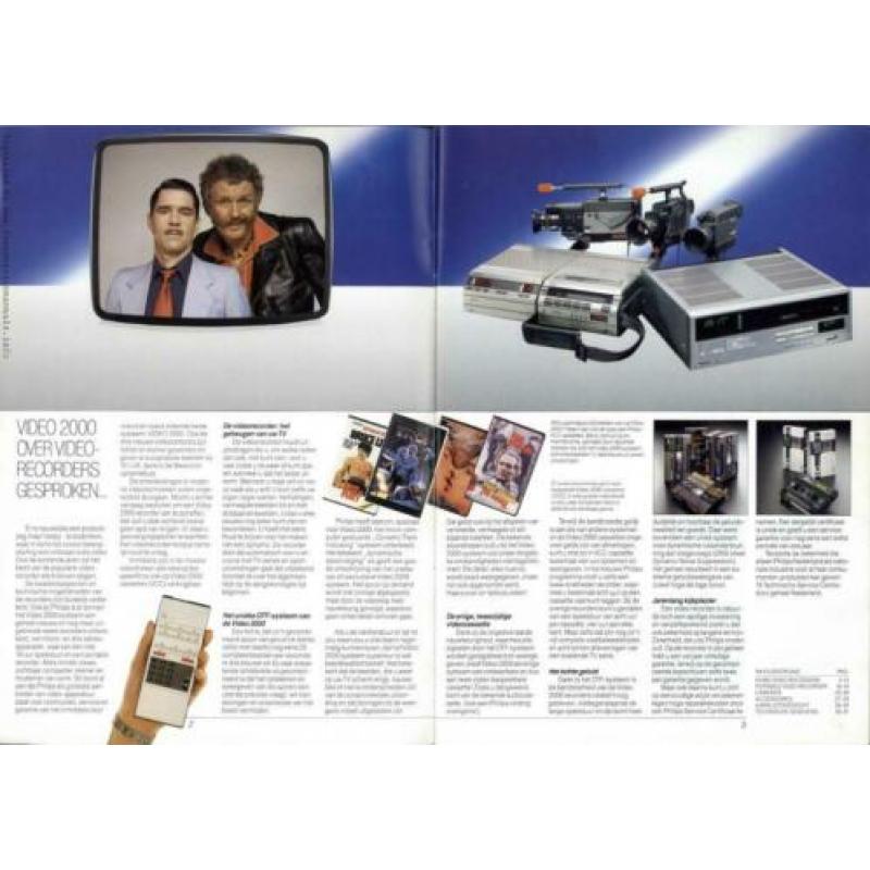 Philips, video 2000 recorders camera najaar 1984