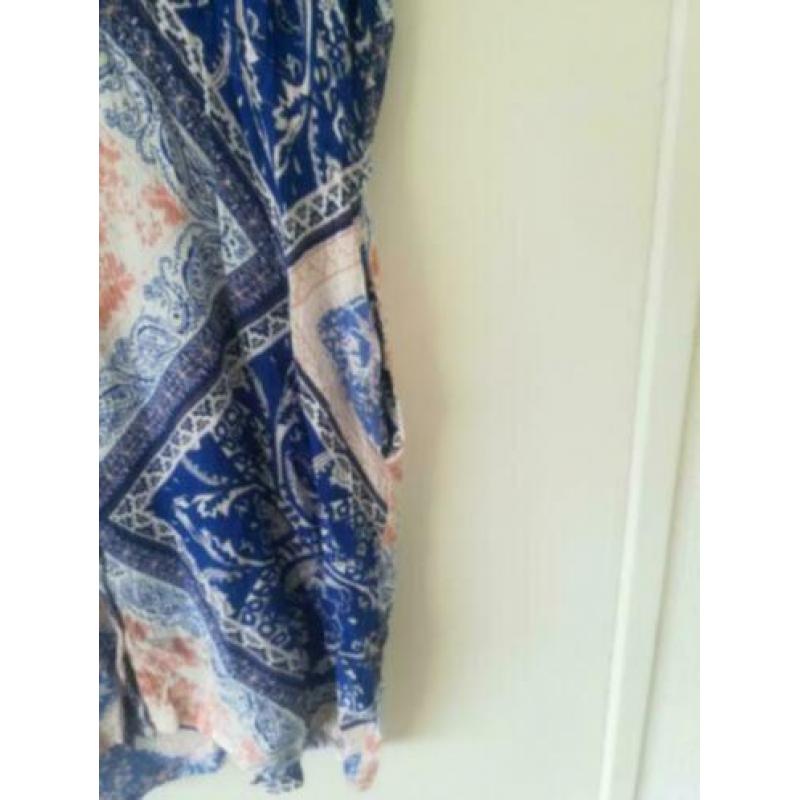 Supermooie tuniek jurk print blauw koraal Pep 42/44