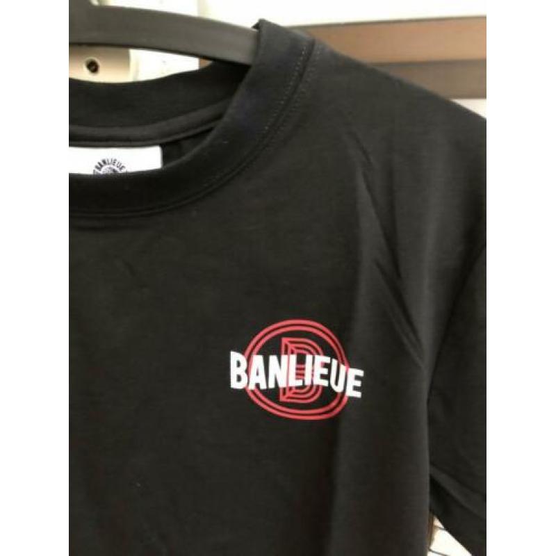 Zwarte tee T-shirt clan de Banlieue maat S nieuw met kaartje