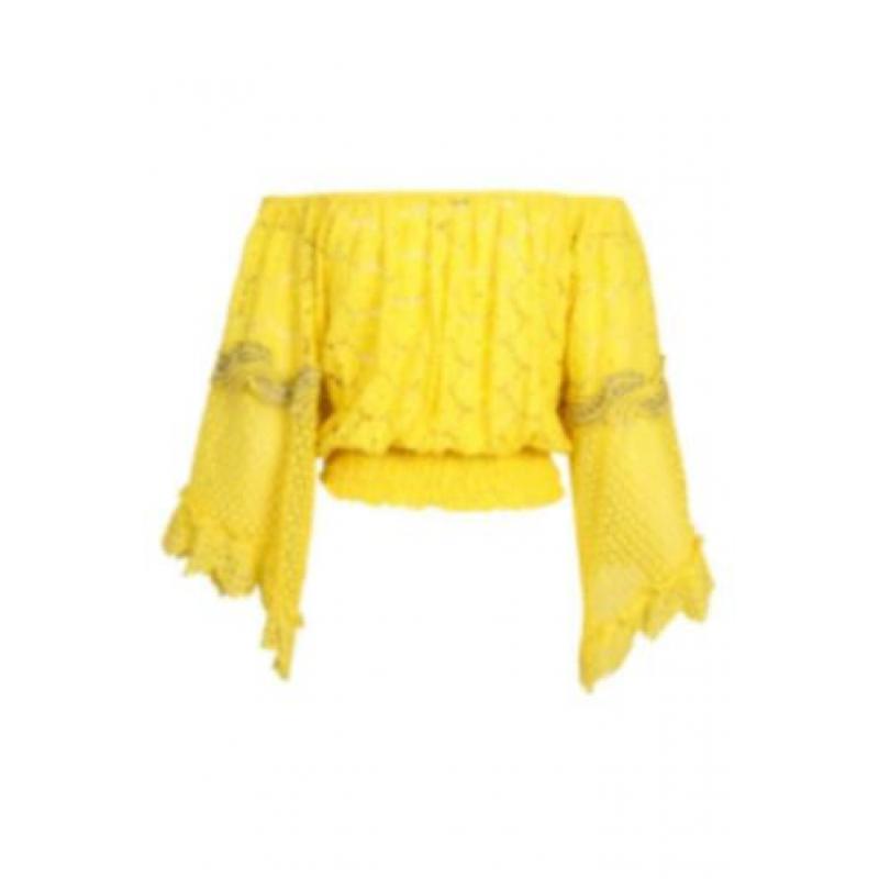 Pho Firenze ibiza blouse Top geel S
