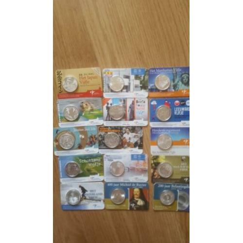 20 coincards vijfje 5 euro munt zie foto's
