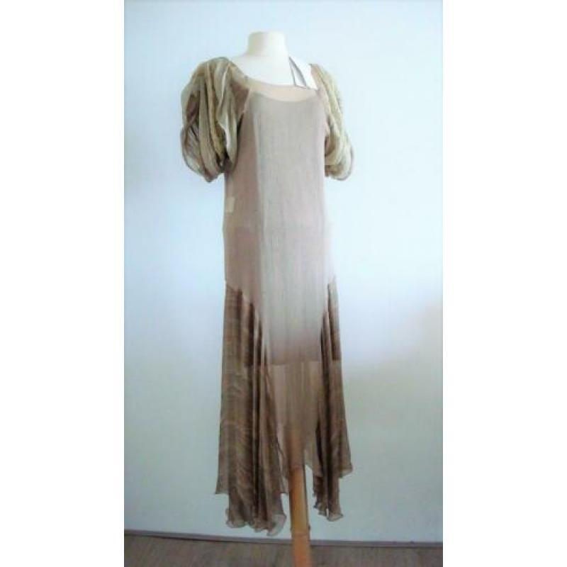 Stella McCartney jurk taupe, 100% origineel, IT 44, Nieuw