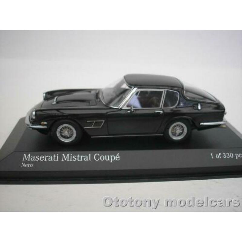 Maserati Mistral Coupe 1963 Zwart 1/43 Minichamps