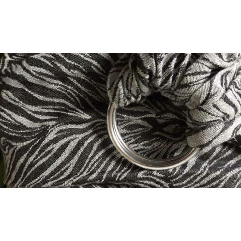 Artipoppe ringsling Natural zebra silver