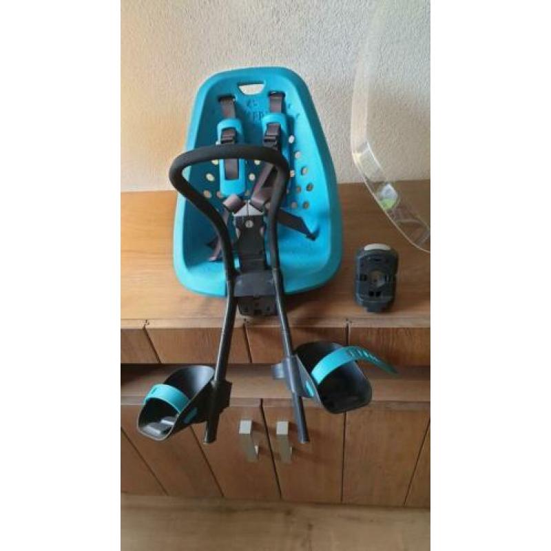 Yepp Mini Fietsstoeltje Voor - Blauw + Yepp Windscherm