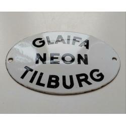 Oud bol emaille bord bordje reclamebord Glaifa Neon Breda