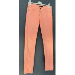WE oranje color jeans spijkerbroek maat 36