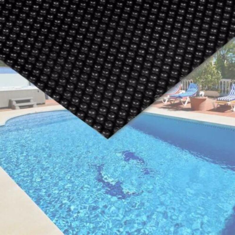 Zwembad afdekzeil "Solar" | 4 x 6 meter | Zwart