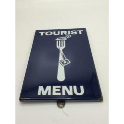 Emaille reclame bord Tourist menu