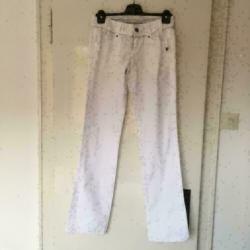3582 Witte lange broek pantalon FREESOUL; Mt=27 Nieuwstaat