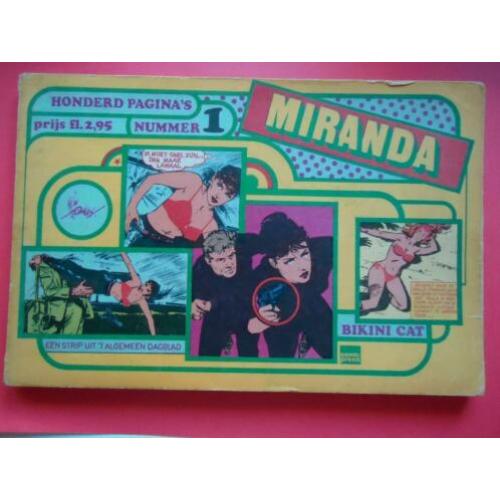 oud zeldzaam stripboek Miranda nr 1