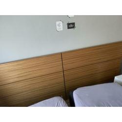 Achterwand bed hout 290 cm bij 120 cm en 4 cm dik